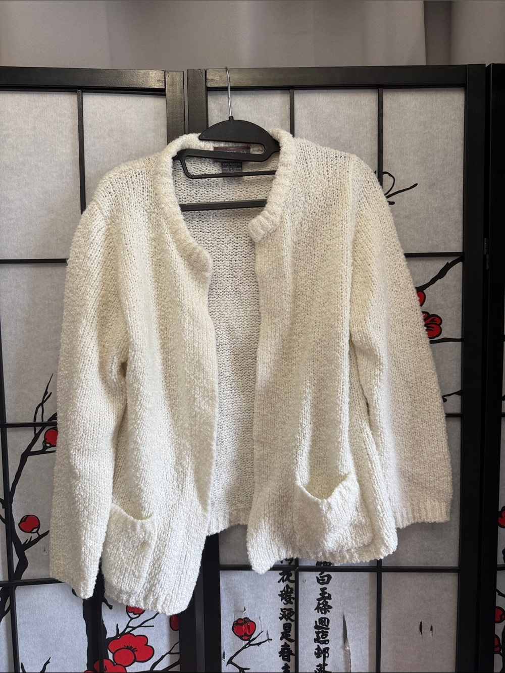 Cozy Open-Front Women's Cardigan Sweater - off white